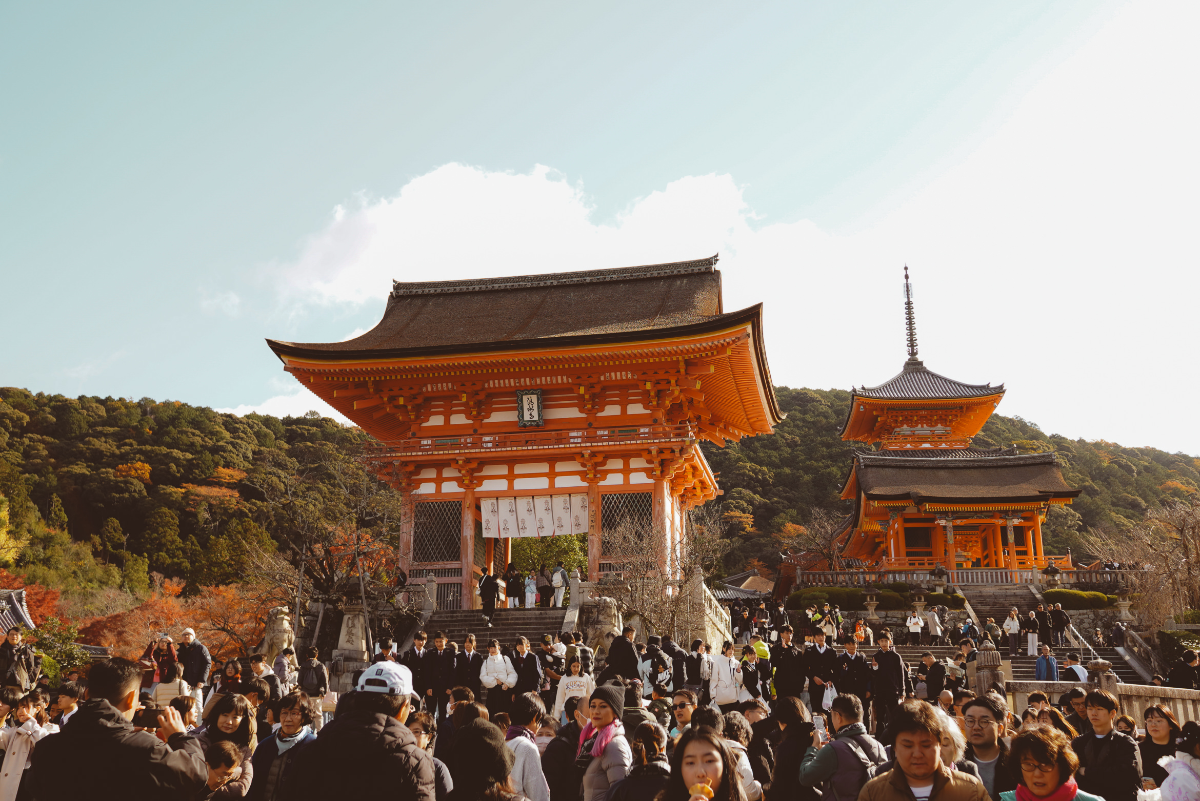 Japan Kyoto kiyomizu-dera arrival