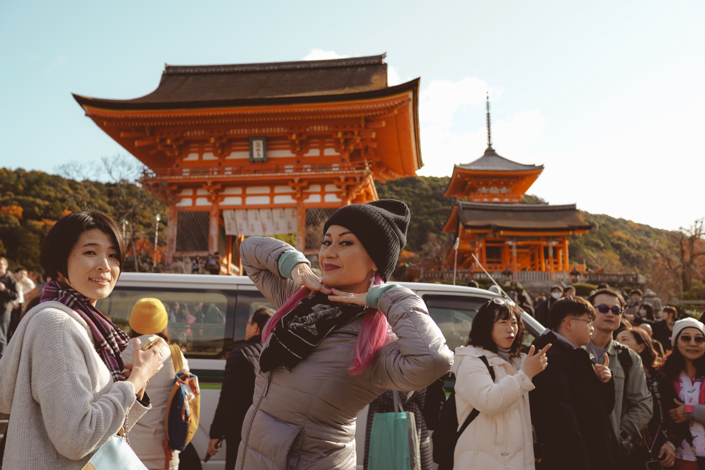 Japan Kyoto kiyomizu-dera arrival