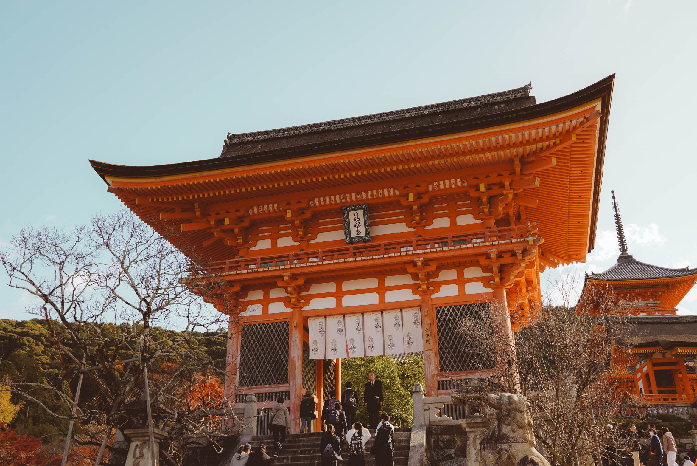 Japan Kyoto kiyomizu-dera arrival