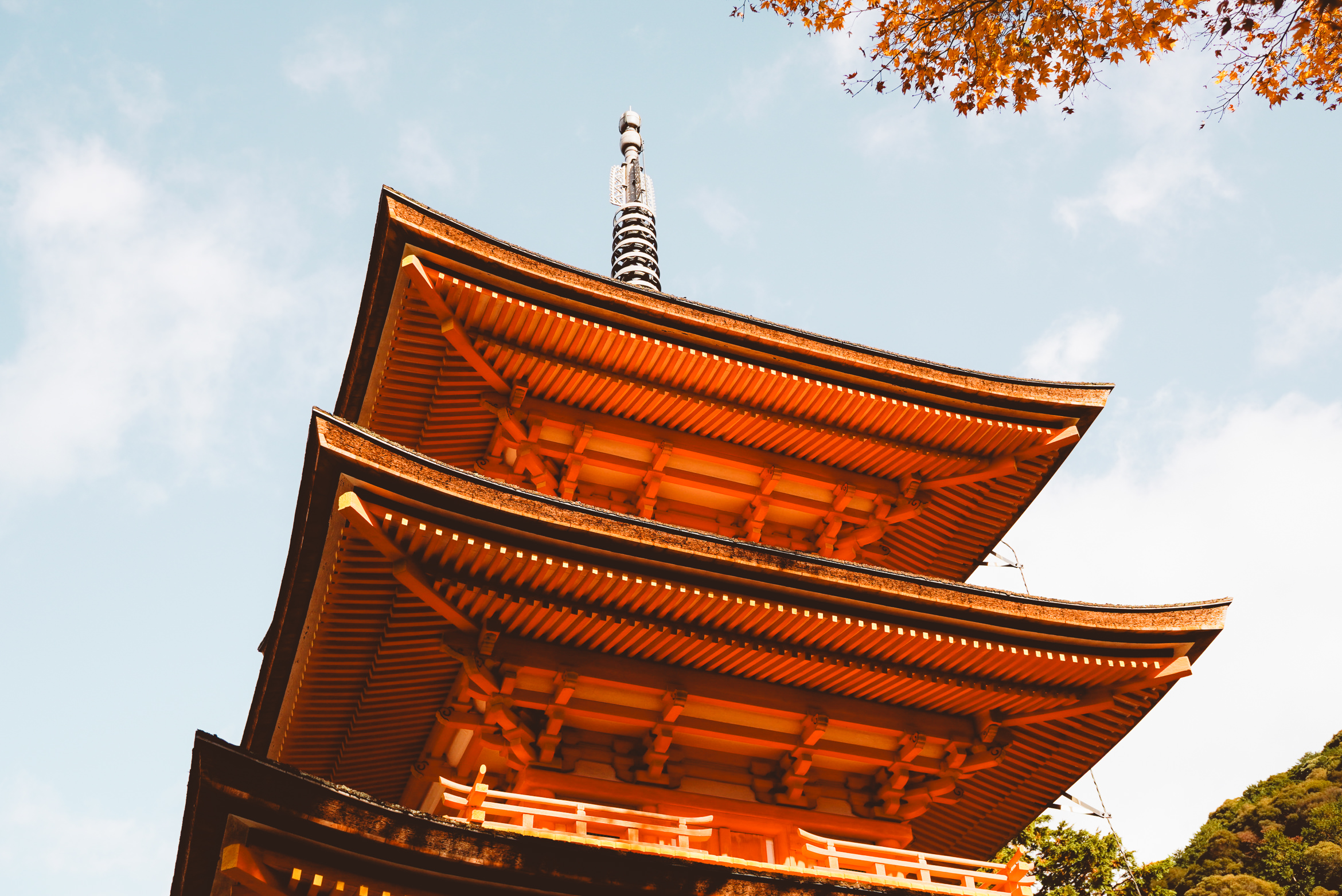 Japan Kyoto temple over the abyss