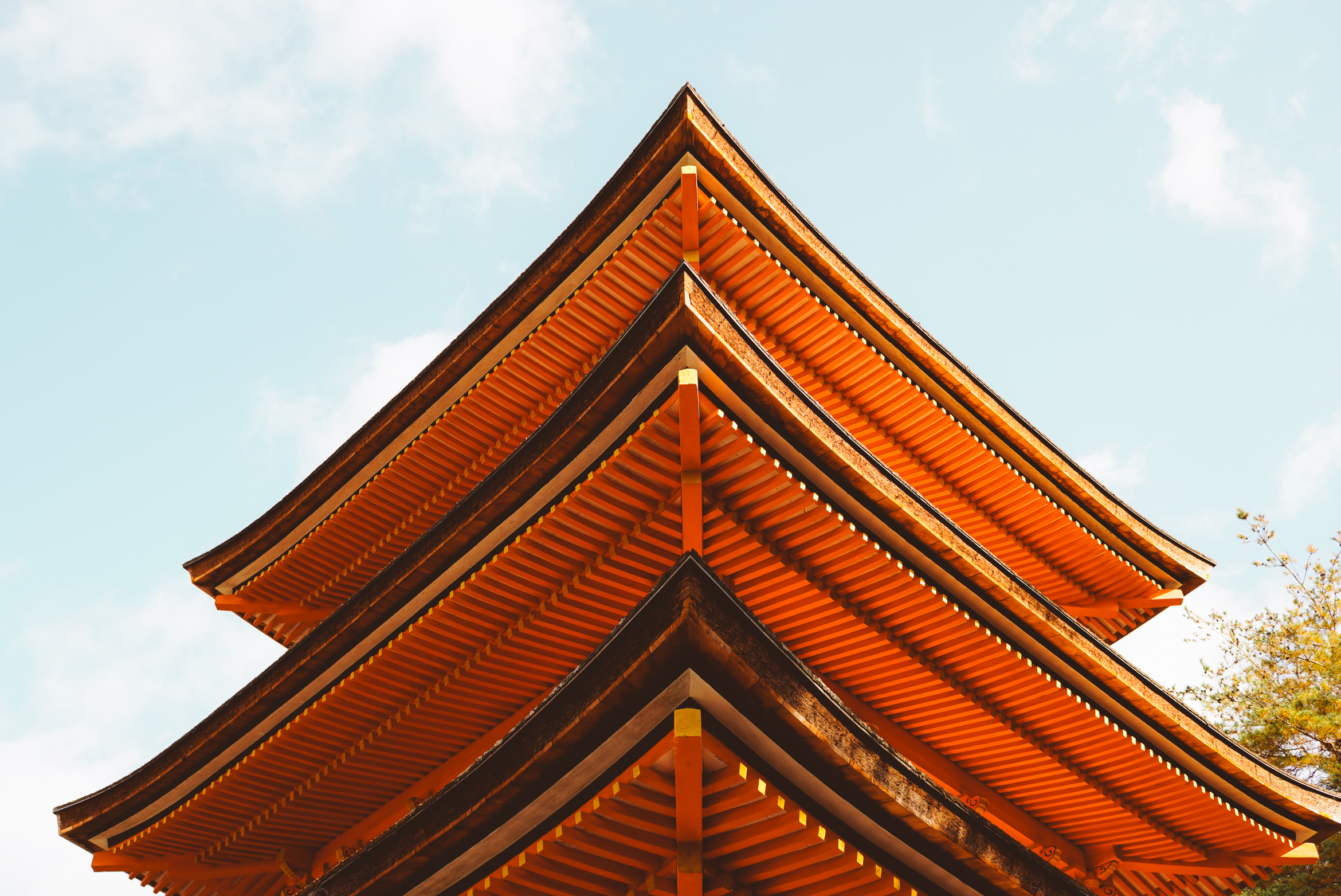 Japan Kyoto temple over the abyss